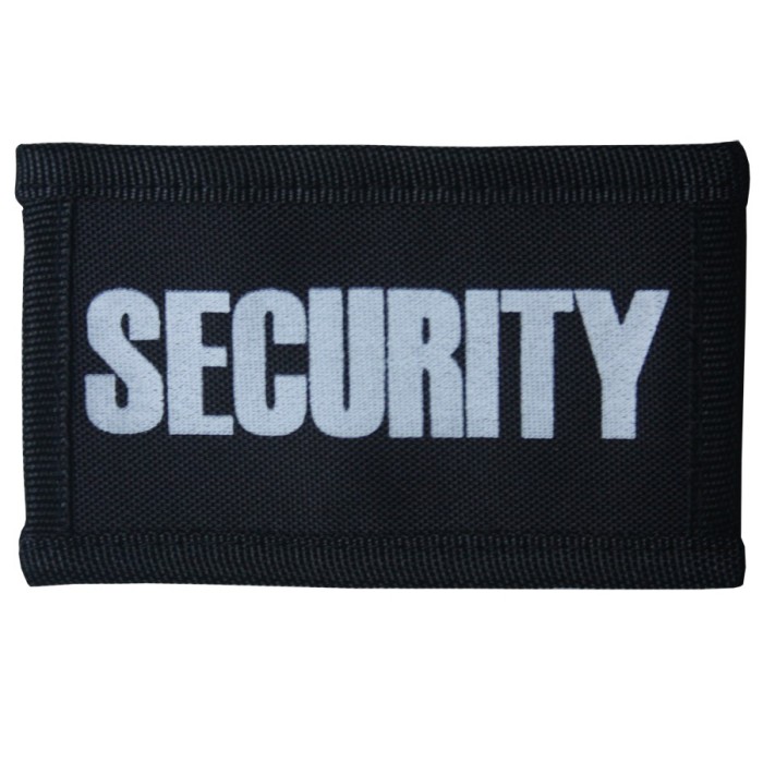 Security Abzeichen Aufnäher Patch mit Klett Brustpatch mit weißer Schrift